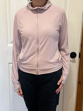 Uniqlo Light Mauve Performance Zip Hoodie Size Medium